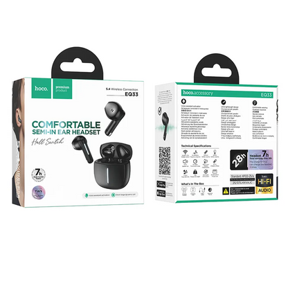 Handsfree Bluetooth HOCO EQ33, TWS, Черен