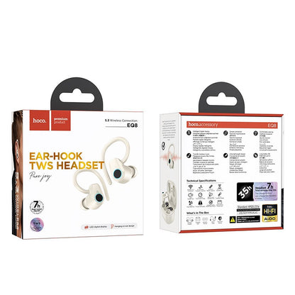 Bluetooth хендсфри Bluetooth HOCO EQ8, TWS, бял 