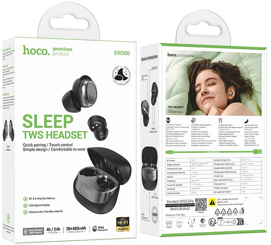 Handsfree Bluetooth HOCO EW200, TWS, Черен