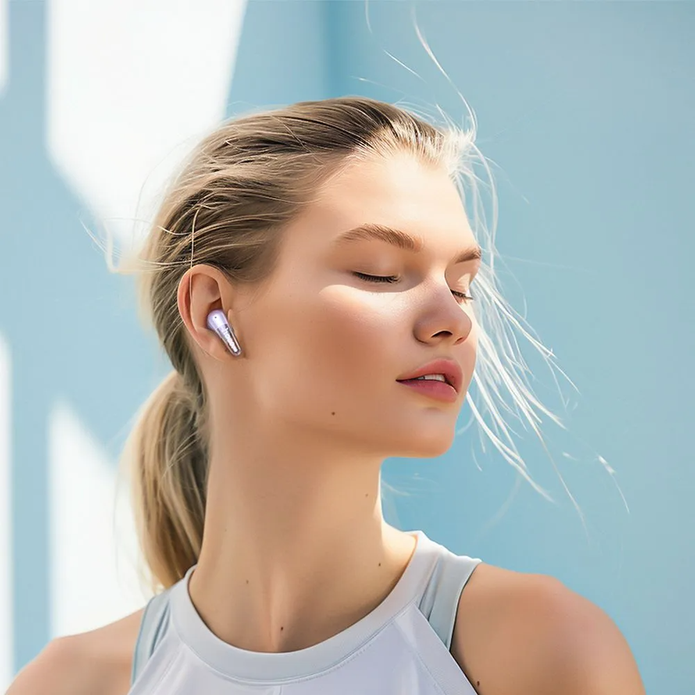 Handsfree Bluetooth HOCO EW202, TWS, Лилав