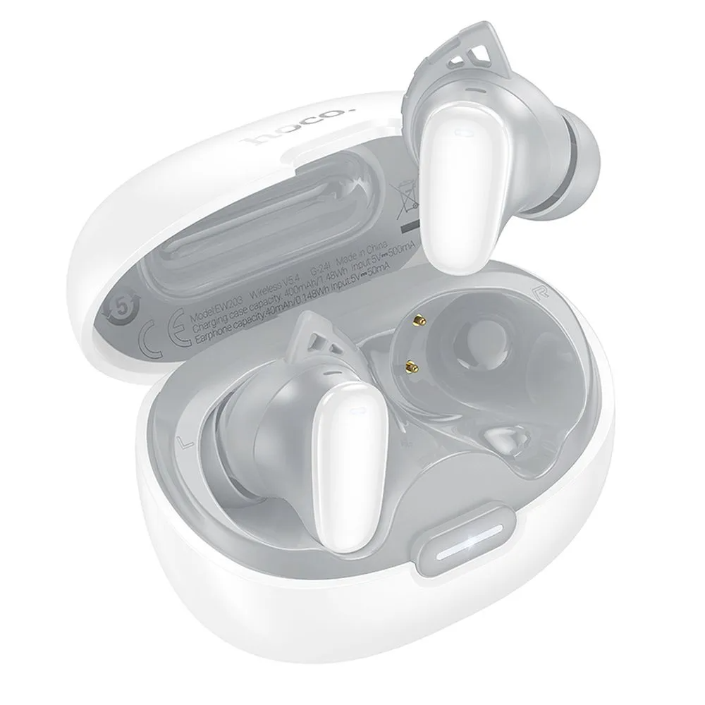 Handsfree Bluetooth HOCO EW203, TWS, Бял