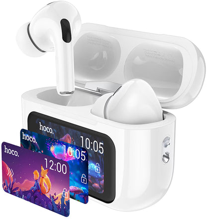 Безжични слушалки Bluetooth HOCO EW72, TWS, ANC, Бял