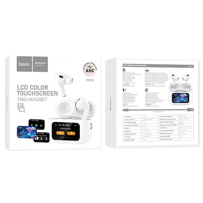 Безжични слушалки Bluetooth HOCO EW72, TWS, ANC, Бял