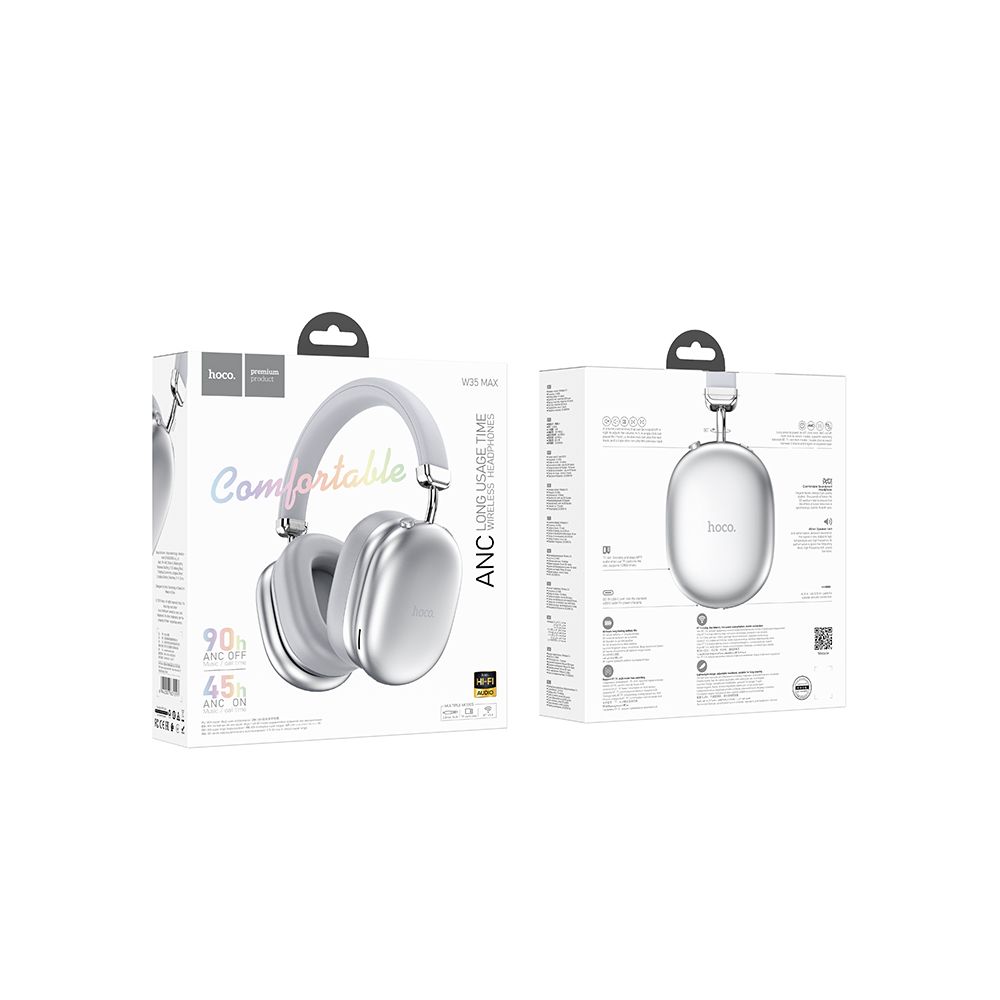 Handsfree Bluetooth HOCO W35 Max, A2DP, ANC, Сребрист