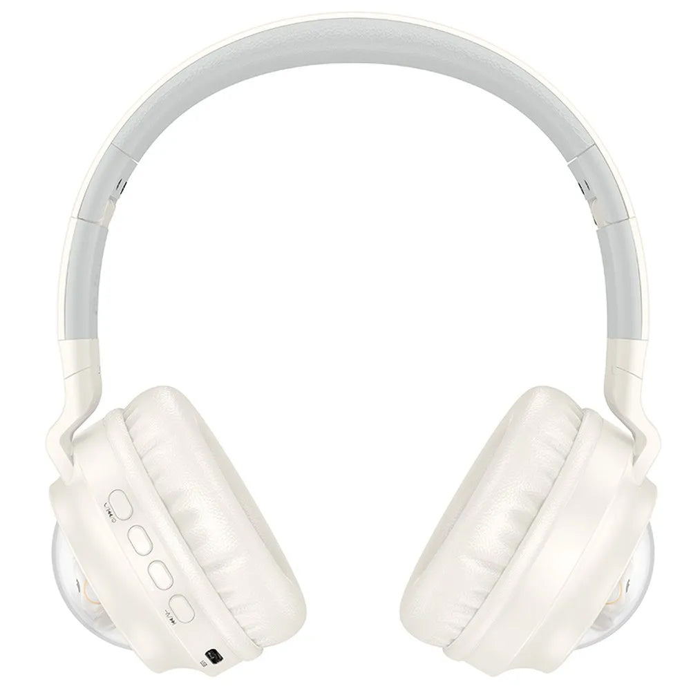 Handsfree Bluetooth HOCO W50 Kids Cute Cat, A2DP, Бял