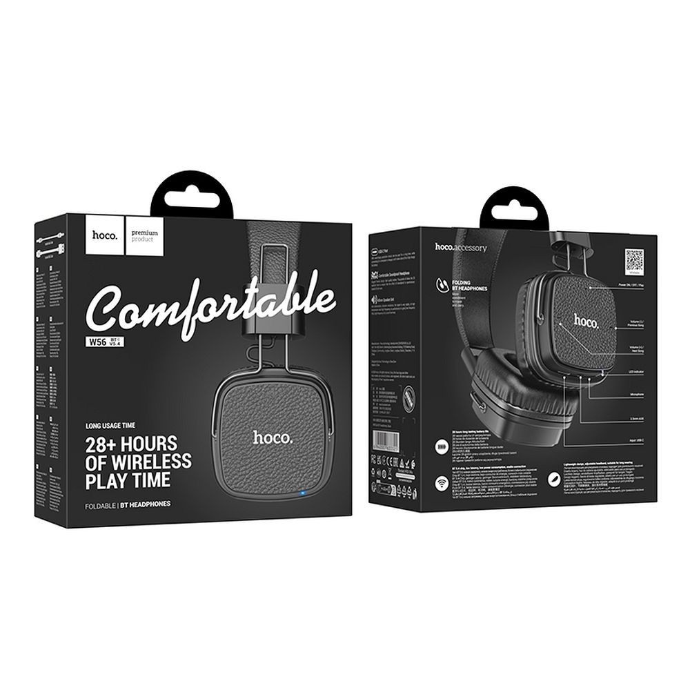 Handsfree Bluetooth HOCO W56, A2DP, Черен