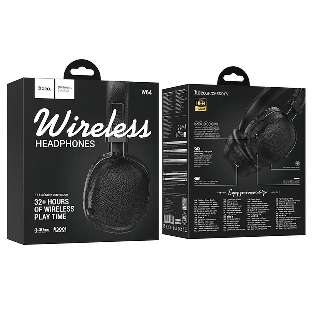 Handsfree Bluetooth HOCO W64, A2DP, Черен