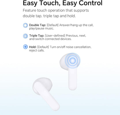 Handsfree Bluetooth Honor Choice X7e, TWS, ANC, Бял 5504ABHF
