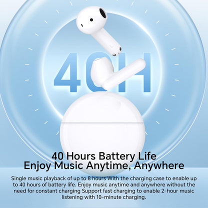 Handsfree Bluetooth Honor Choice X7e, TWS, ANC, Бял 5504ABHF
