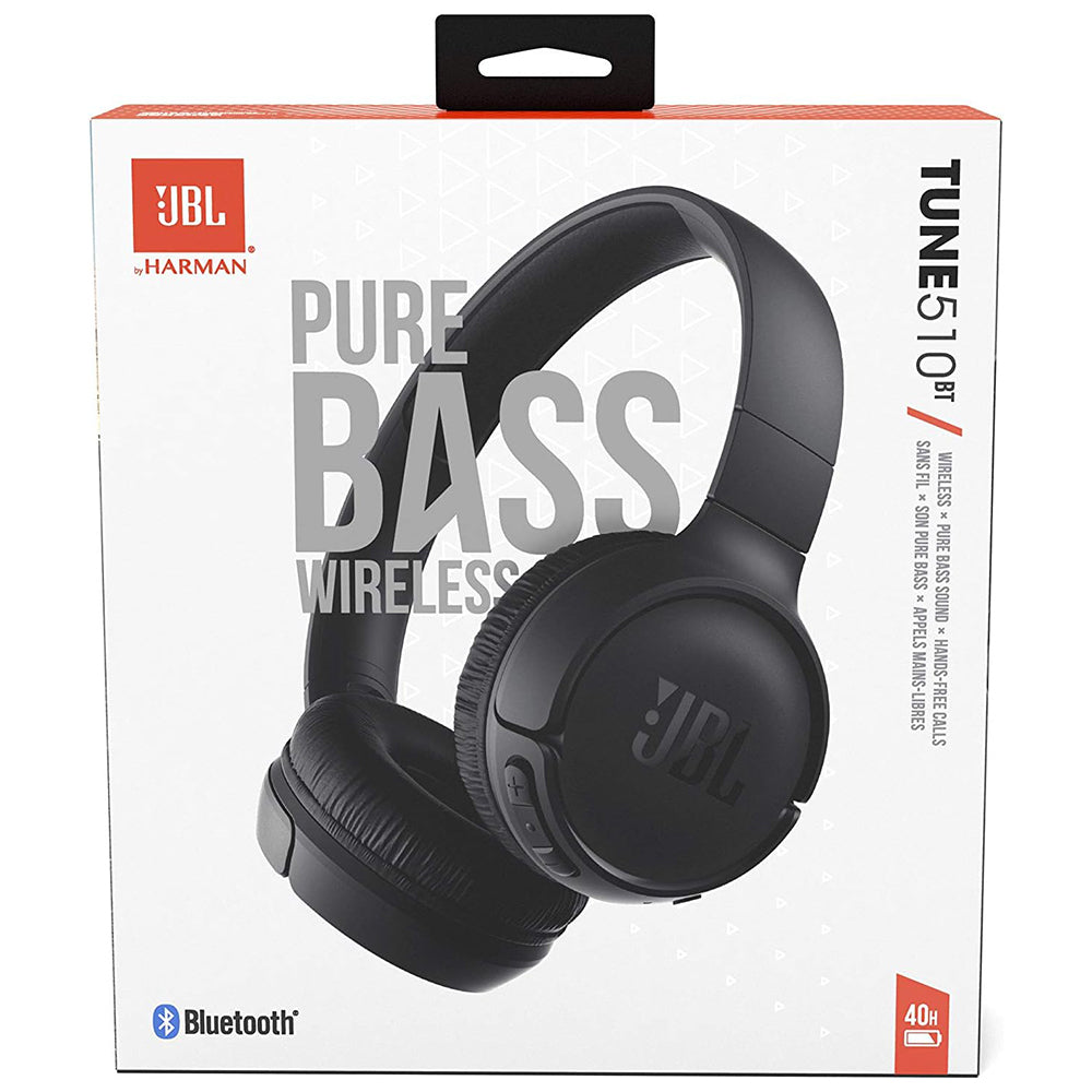 Handsfree Bluetooth JBL Tune 510BT, MultiPoint, A2DP, Черен JBLT510BTBLKEU
