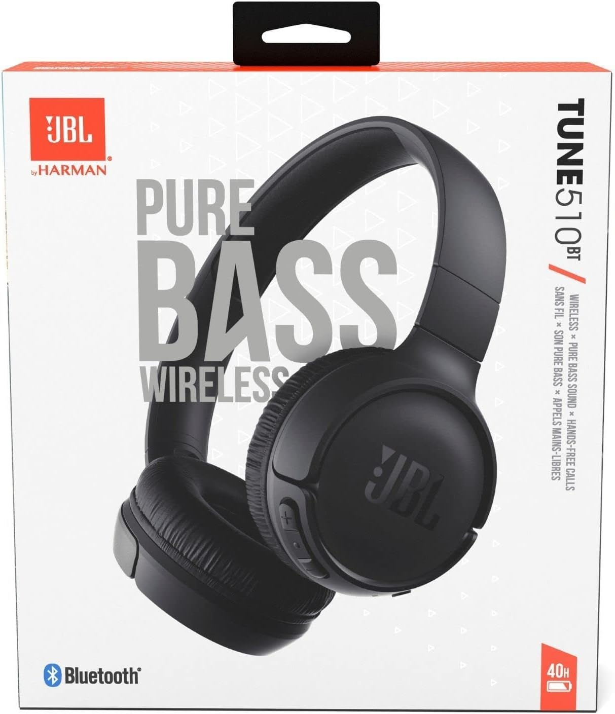 Handsfree Bluetooth JBL Tune 510BT, MultiPoint, A2DP, Черен JBLT510BTBLK