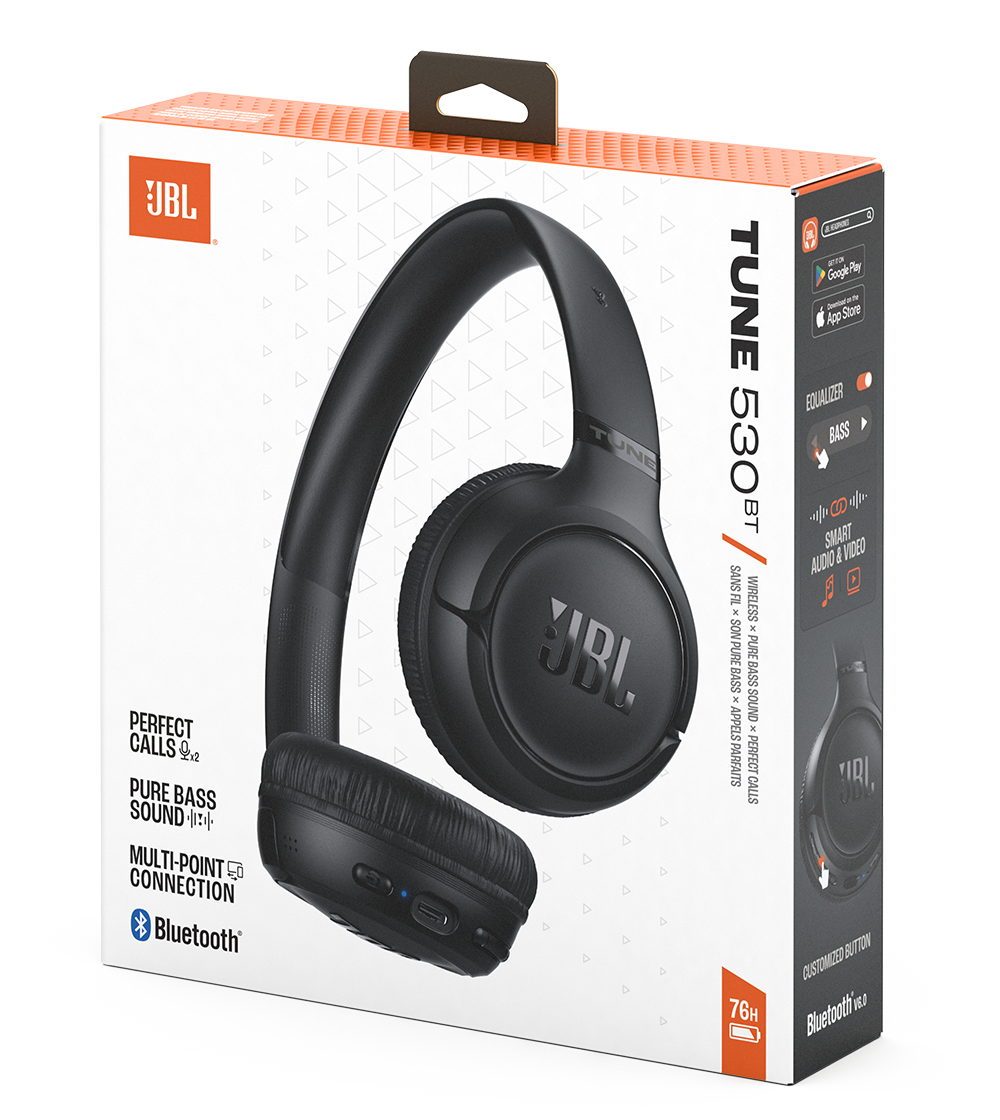 Handsfree Bluetooth JBL Tune 530BT, MultiPoint, A2DP, Черен