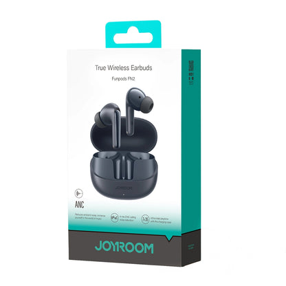 Handsfree Bluetooth Joyroom Funpods JR-FN2, TWS, ANC, Черен