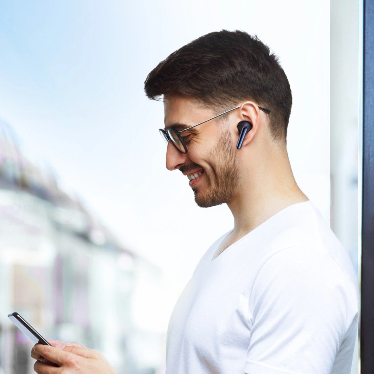 Handsfree Bluetooth Joyroom Funpods JR-FN2, TWS, ANC, Черен