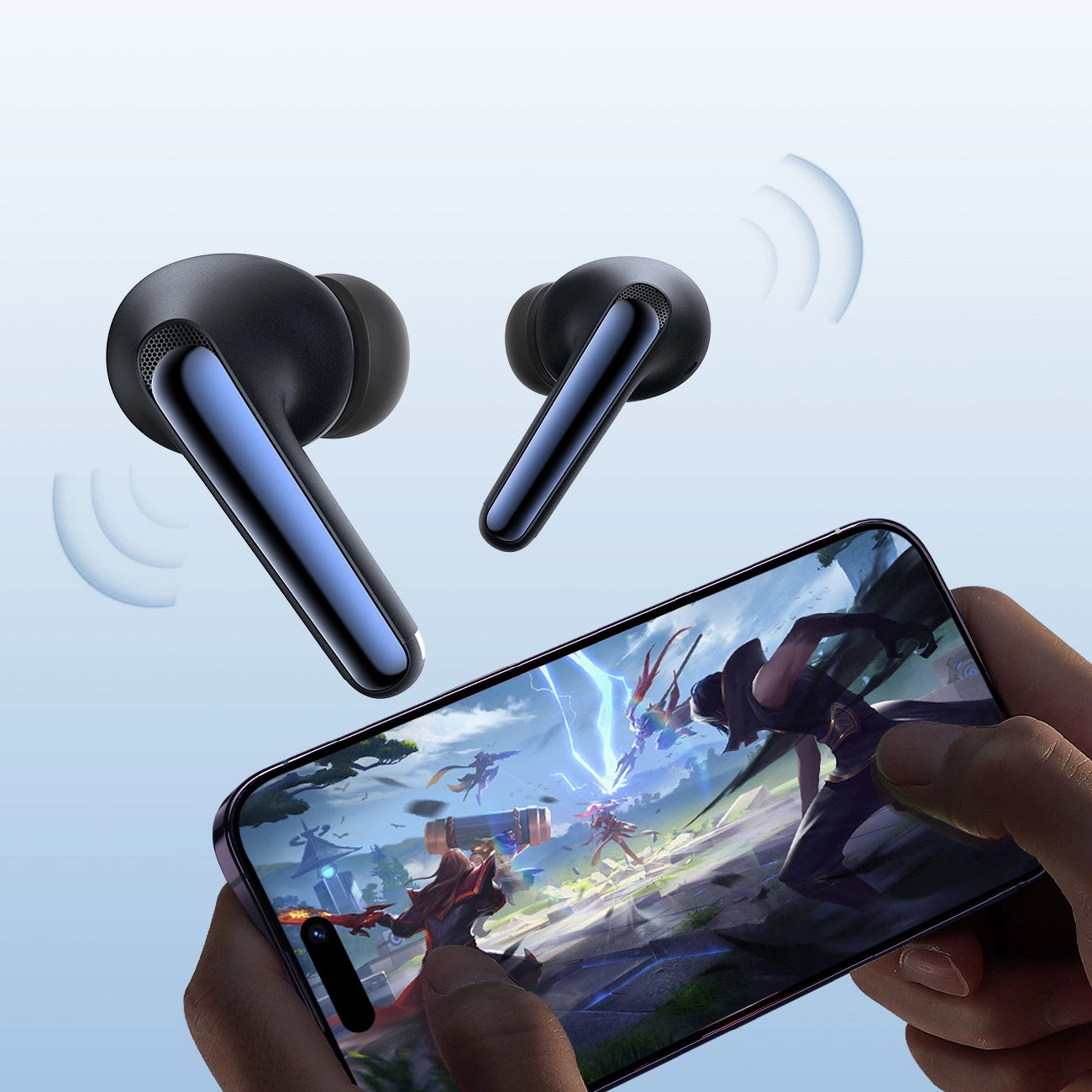 Handsfree Bluetooth Joyroom Funpods JR-FN2, TWS, ANC, Черен