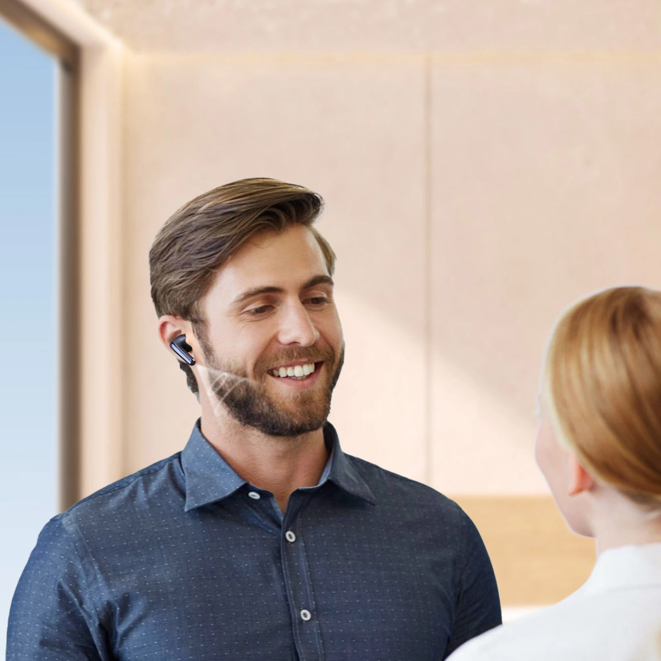 Handsfree Bluetooth Joyroom Funpods JR-FN2, TWS, ANC, Черен