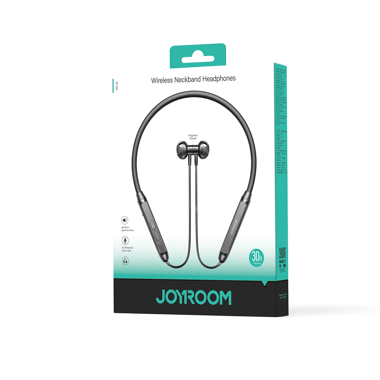 Слушалки с микрофон Bluetooth Joyroom JR-D8, A2DP, Черен