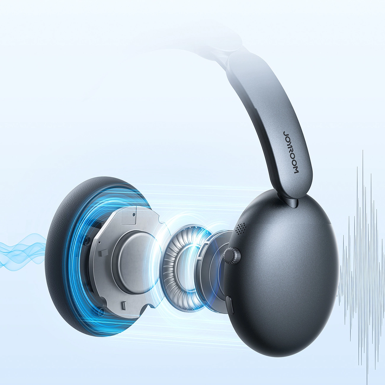 Безжични слушалки Bluetooth Joyroom JR-JH1, A2DP, ANC, Черен