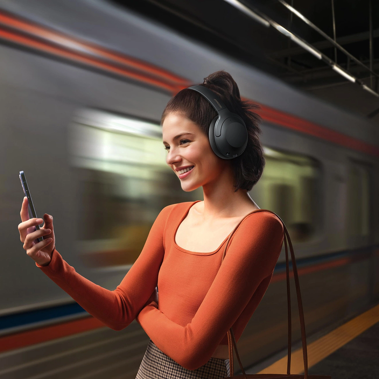 Безжични слушалки Bluetooth Joyroom JR-JH2, A2DP, ANC, Черен