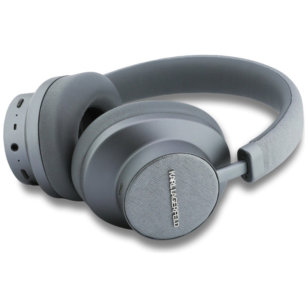 Handsfree Bluetooth Karl Lagerfeld Saffiano Elongated, A2DP, ANC, Сив