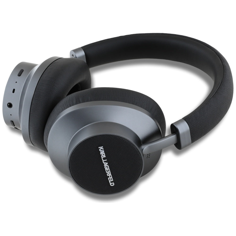 Handsfree Bluetooth Karl Lagerfeld Saffiano Elongated, A2DP, ANC, Черен