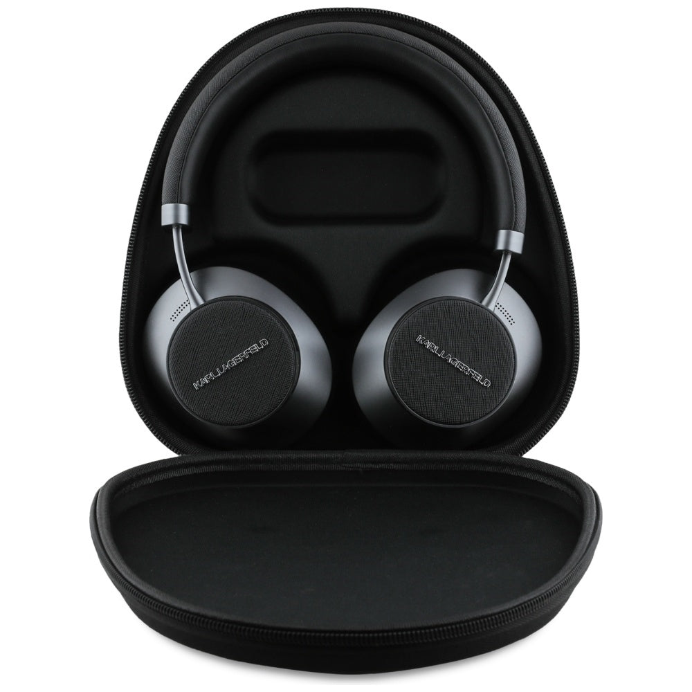 Handsfree Bluetooth Karl Lagerfeld Saffiano Elongated, A2DP, ANC, Черен