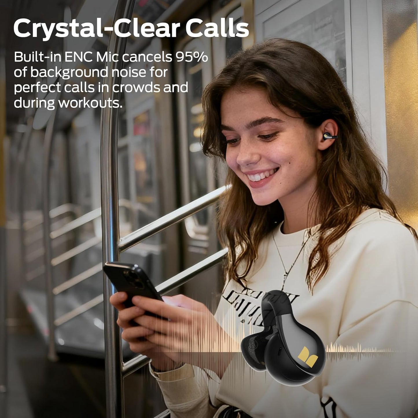 Handsfree Bluetooth Monster AC225, TWS, Черен