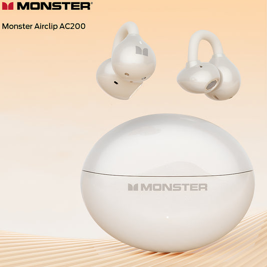 Handsfree Bluetooth Monster AirClip AC200, TWS, Светло кремав