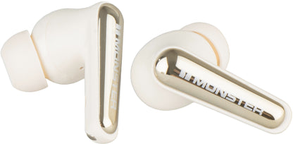 Bluetooth слушалки Monster Clarity 200, TWS, ANC, Светло кремави