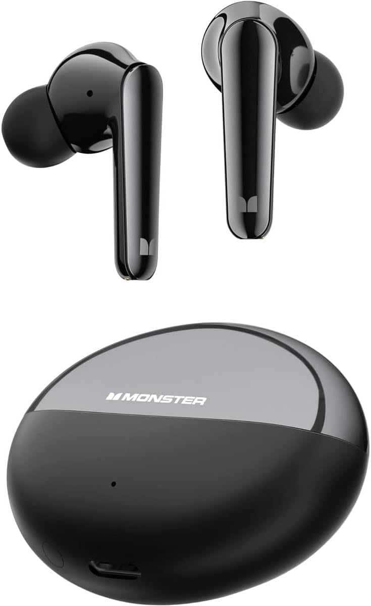 Слушалки с микрофон Bluetooth Monster N-Lite 203 AirLinks, TWS, Черен