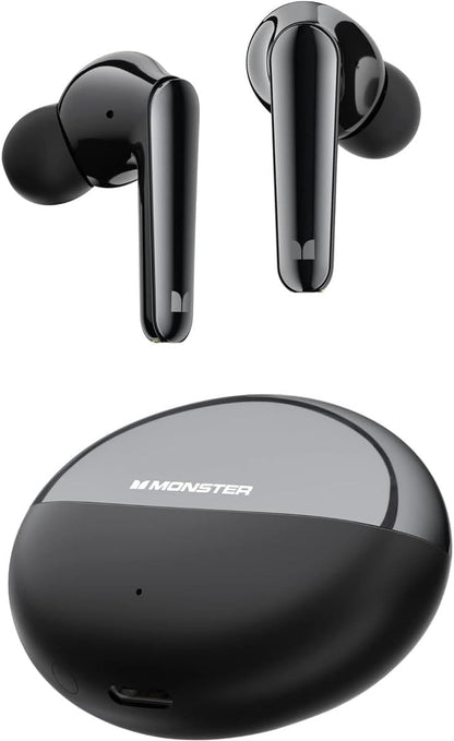 Слушалки с микрофон Bluetooth Monster N-Lite 203 AirLinks, TWS, Черен