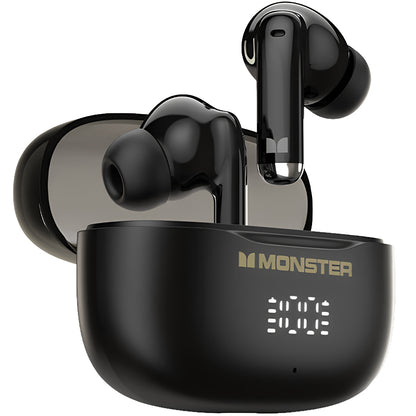 Безжични слушалки Bluetooth Monster N-Lite 300, TWS, Черен