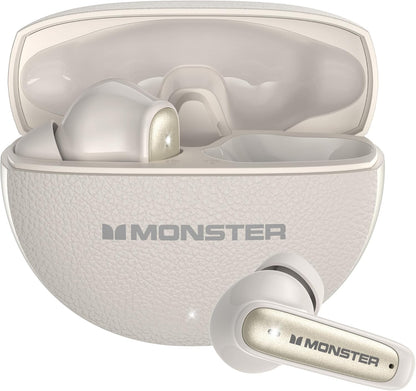 Безжични слушалки Bluetooth Monster N-Lite 310, TWS, светло кремави