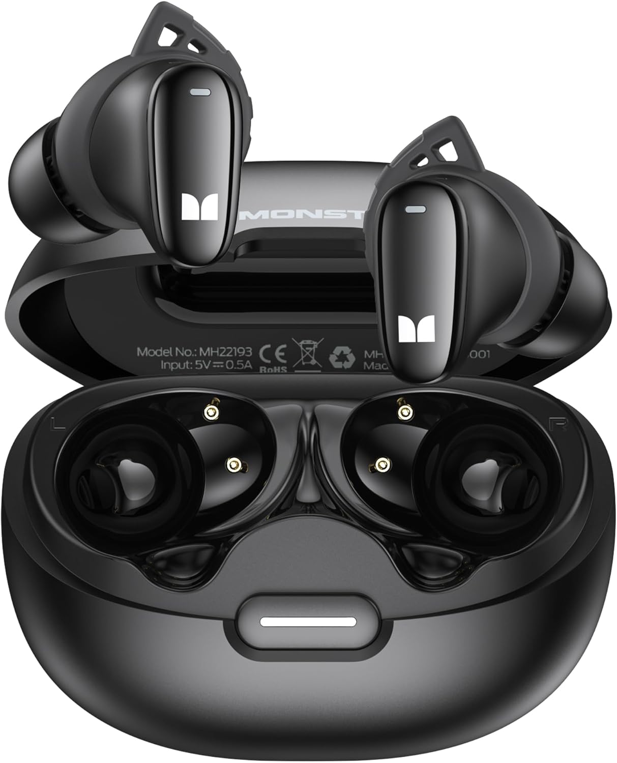 Безжични слушалки Bluetooth Monster N-Lite 206, TWS, Черен