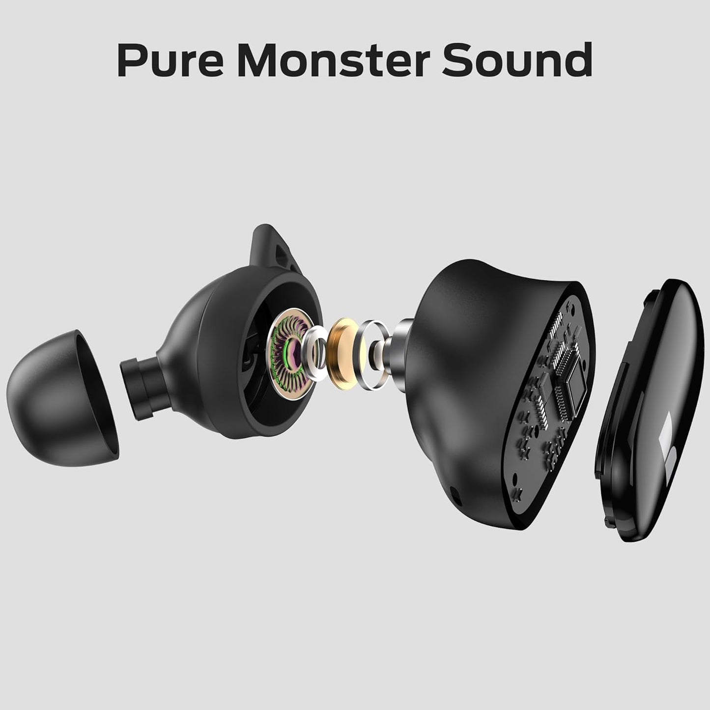 Безжични слушалки Bluetooth Monster N-Lite 206, TWS, Черен
