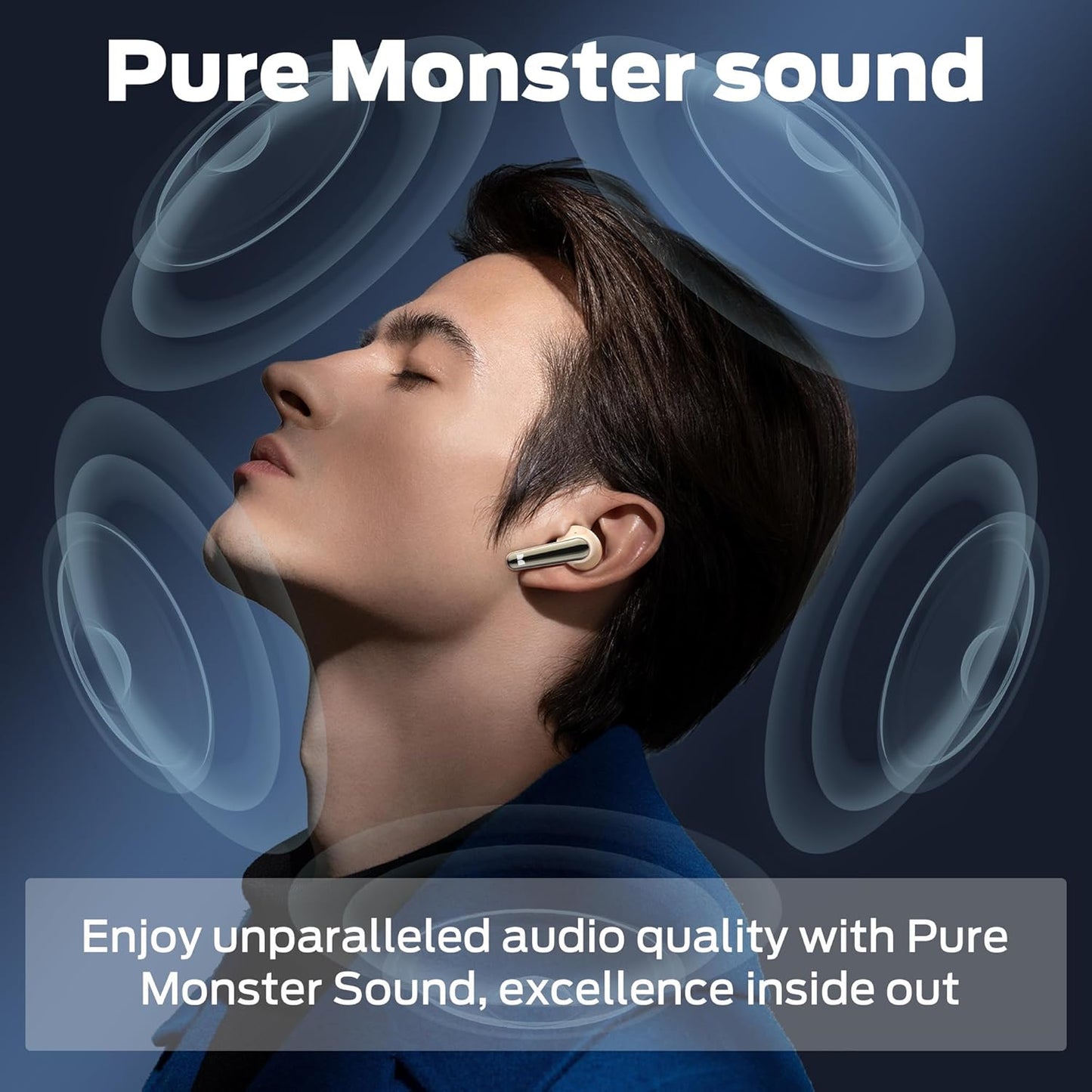 Безжични слушалки Bluetooth Monster N-Lite 203 AirLinks, TWS, Златисти