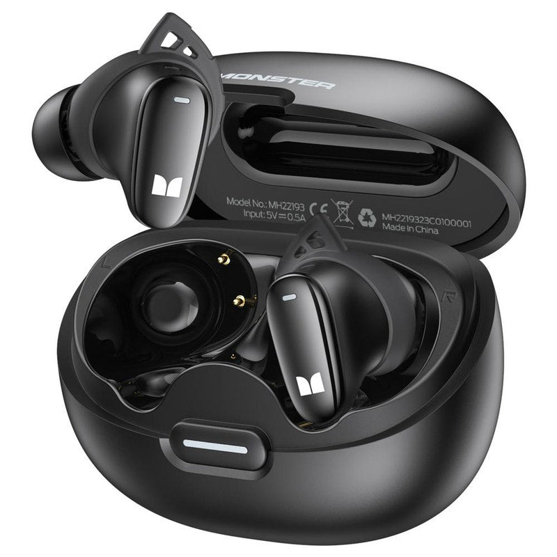 Безжични слушалки Bluetooth Monster N-Lite 206, TWS, Черен