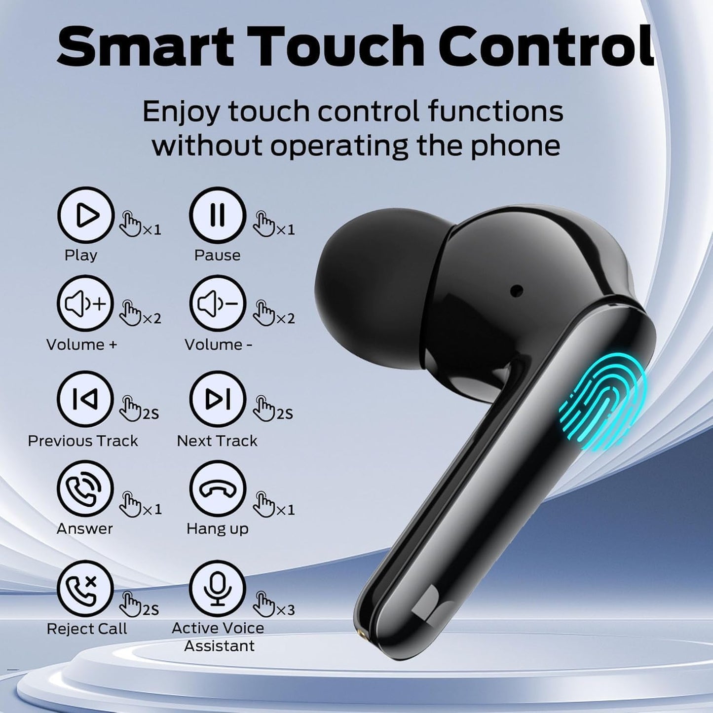 Слушалки с микрофон Bluetooth Monster N-Lite 203 AirLinks, TWS, Черен