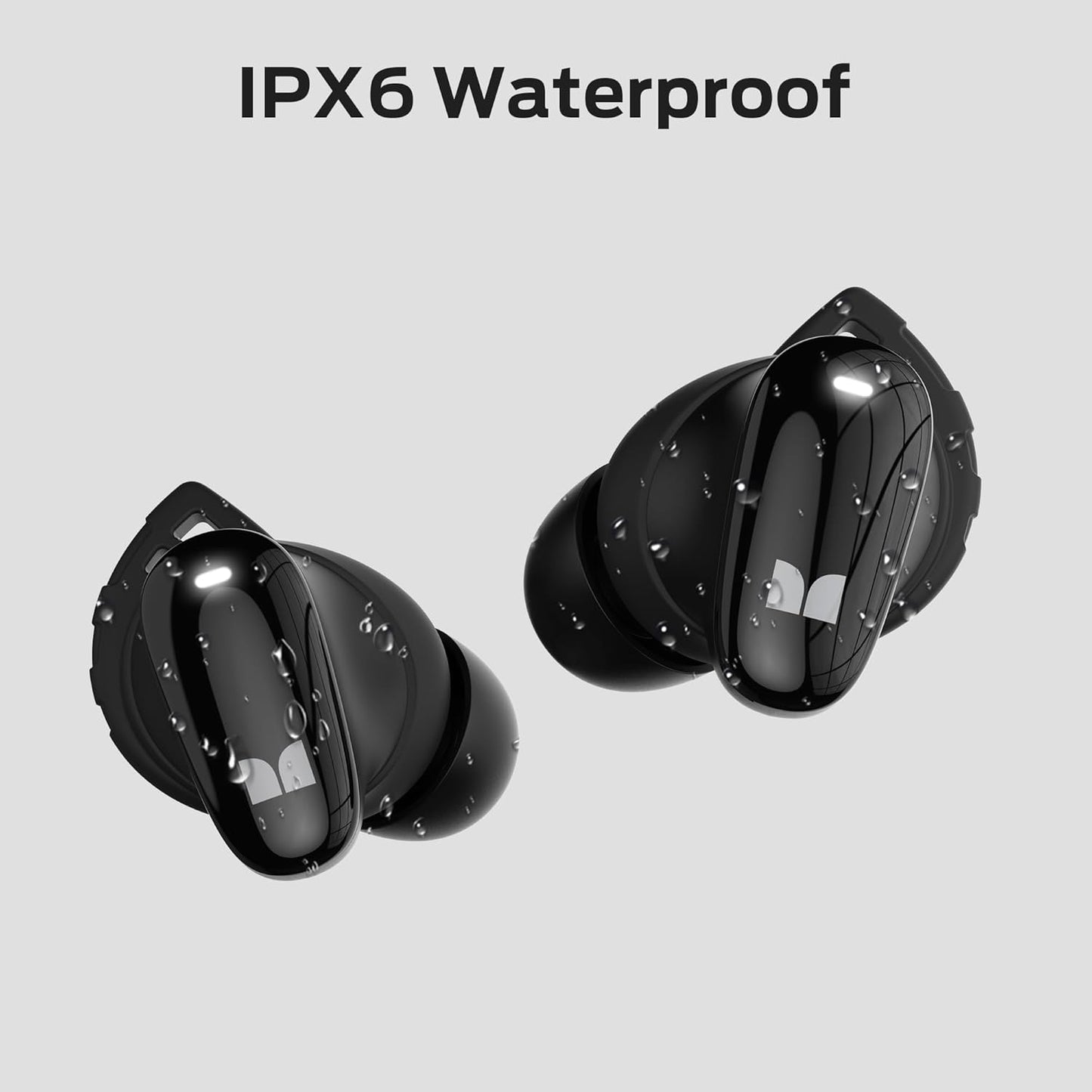 Безжични слушалки Bluetooth Monster N-Lite 206, TWS, Черен