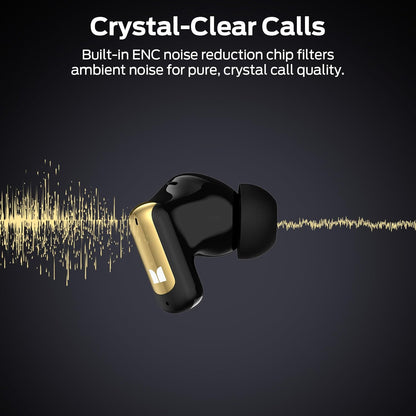 Безжични слушалки Bluetooth Monster N-Lite 217, TWS, Черен