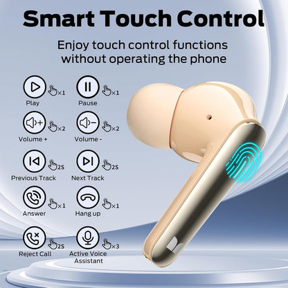 Безжични слушалки Bluetooth Monster N-Lite 203 AirLinks, TWS, Златисти