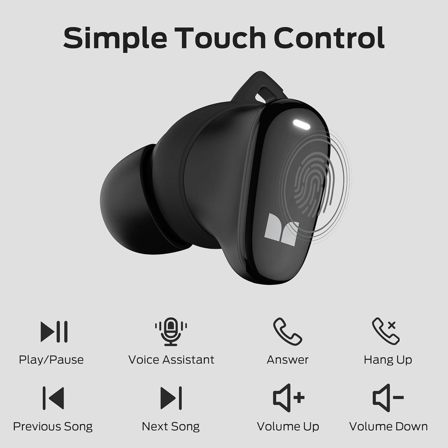 Безжични слушалки Bluetooth Monster N-Lite 206, TWS, Черен