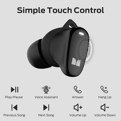 Безжични слушалки Bluetooth Monster N-Lite 206, TWS, Черен