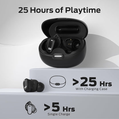 Безжични слушалки Bluetooth Monster N-Lite 206, TWS, Черен