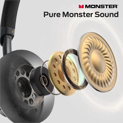 Bluetooth слушалки Monster N-tune mini 02, A2DP, ANC, Черен