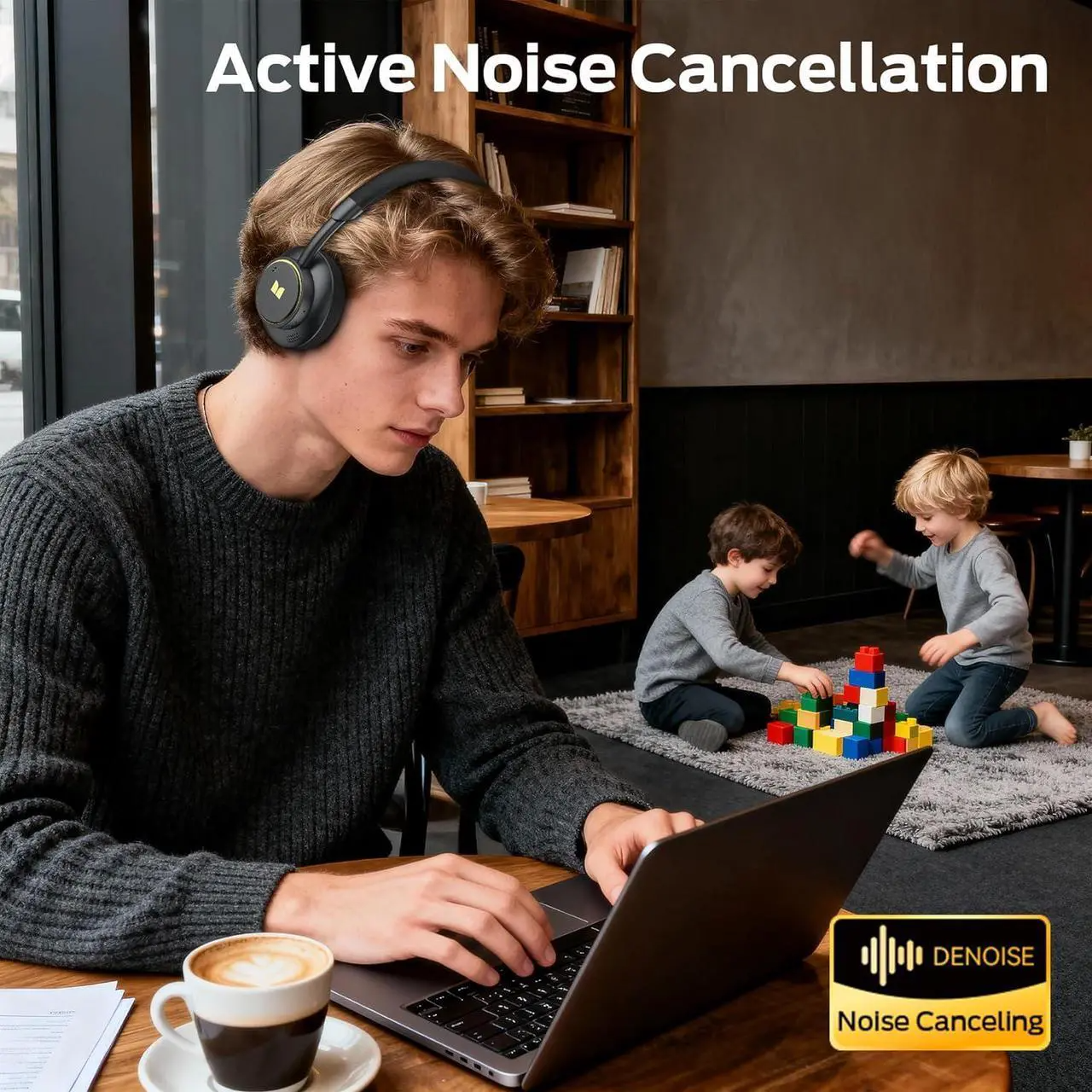 Bluetooth слушалки Monster N-tune mini 02, A2DP, ANC, Черен
