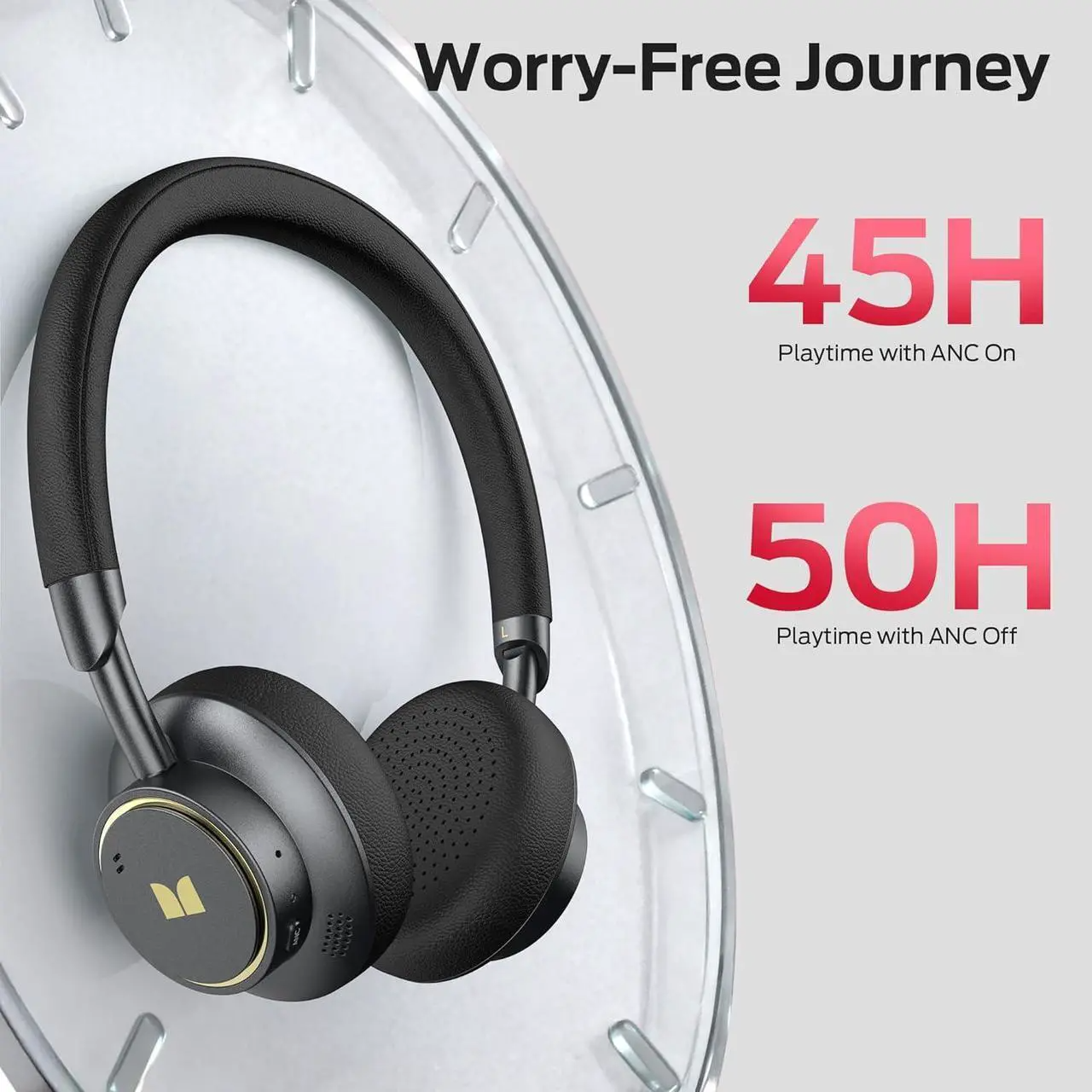 Bluetooth слушалки Monster N-tune mini 02, A2DP, ANC, Черен