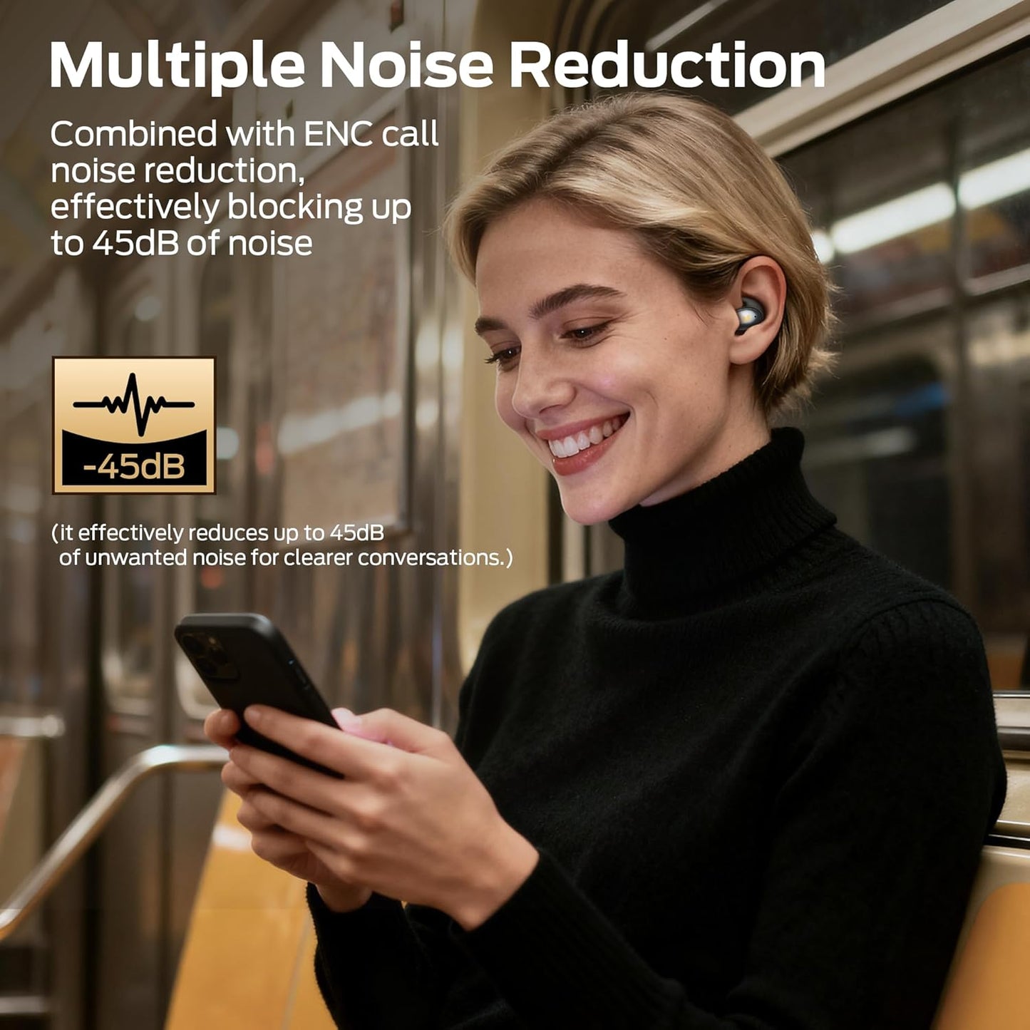 Handsfree Bluetooth Monster Sleep Ear100, TWS, Черен