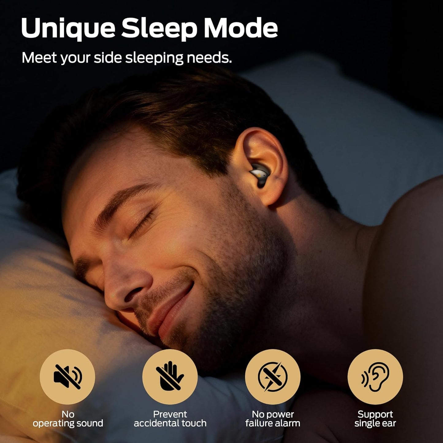 Handsfree Bluetooth Monster Sleep Ear100, TWS, Черен