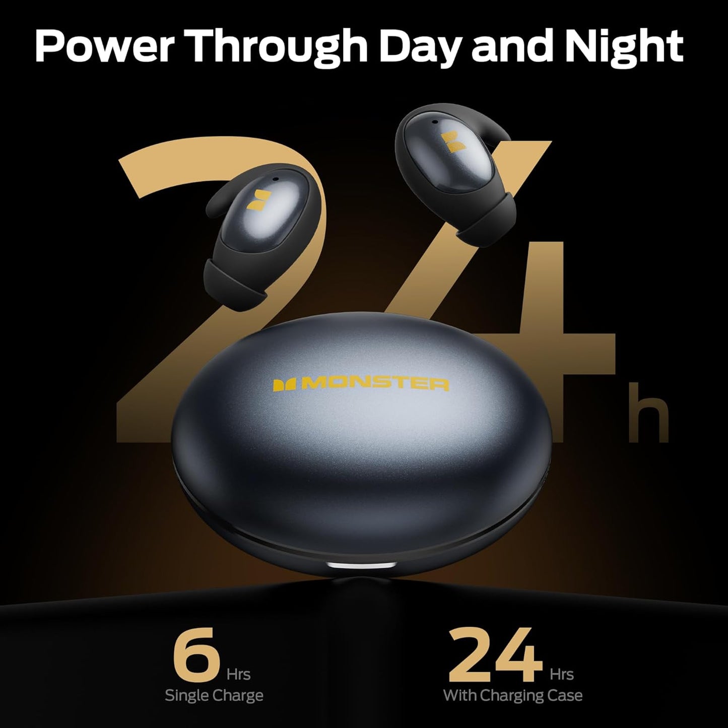 Handsfree Bluetooth Monster Sleep Ear100, TWS, Черен